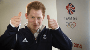 Prince Harry showing his support to Team GB as part of our campaign for the Winter Olympics in Sochi