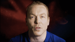 Image of Sir Chris Hoy in our Campaign video to cheer Team GB onto Victory in Rio