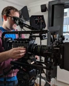 A video crew hire camera operator with the latest Sony camera